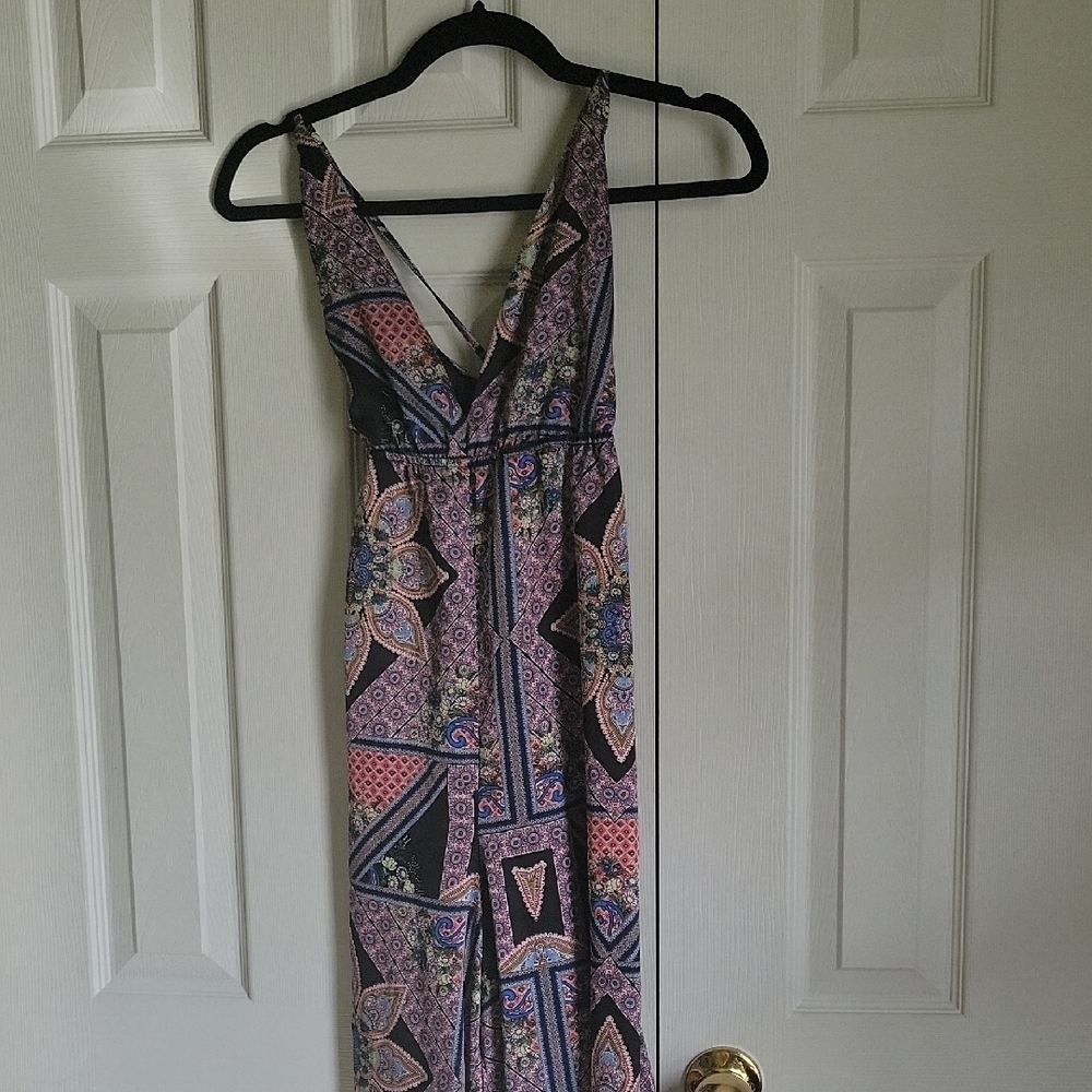 Forever 21 Geometric Plunge Jumpsuit